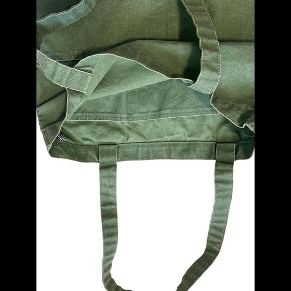 Stylish Green Canvas Tote Bag - Picture 3 of 6